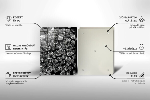 Tampa de parede do fogão a gás Diamantes brilhantes