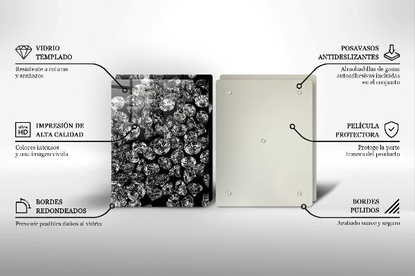 Tampa de parede do fogão a gás Diamantes brilhantes