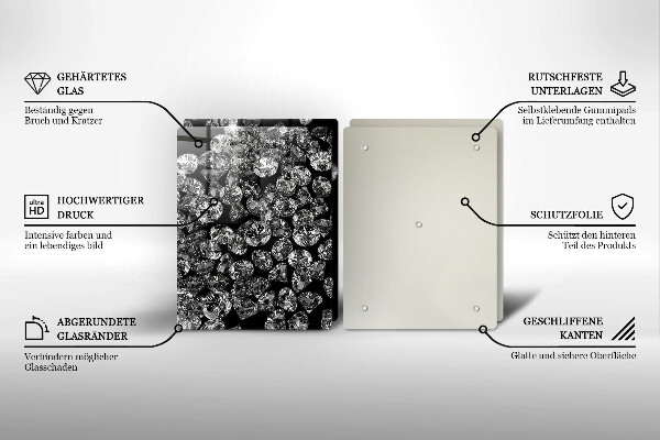 Tampa de parede do fogão a gás Diamantes brilhantes