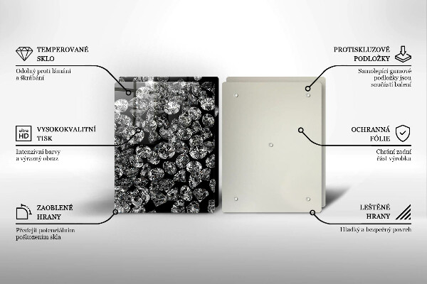 Tampa de parede do fogão a gás Diamantes brilhantes