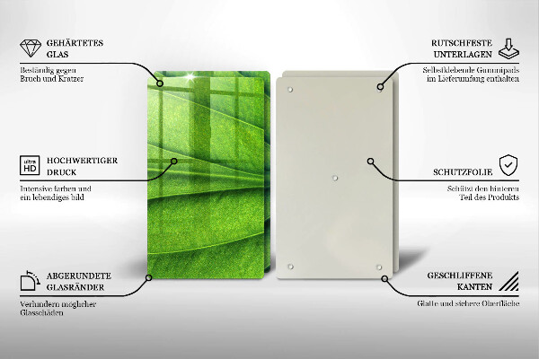 Tampa de parede do fogão a gás Folha nervuras natureza