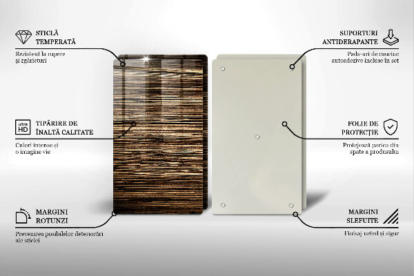 Tampa de parede do fogão a gás Textura de madeira