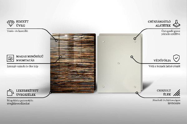 Tampa de parede do fogão a gás Textura de madeira