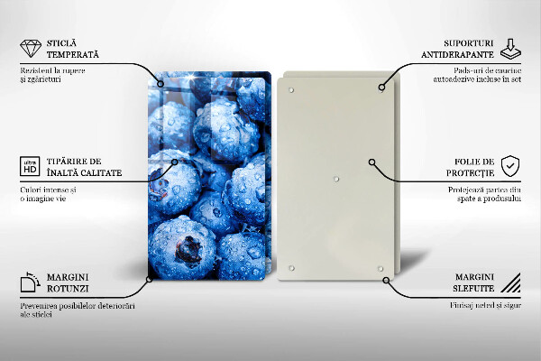 Tampa de parede do fogão a gás Mirtilos suculentos