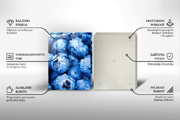 Tampa de parede do fogão a gás Mirtilos suculentos