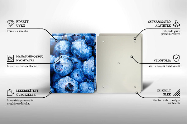 Tampa de parede do fogão a gás Mirtilos suculentos