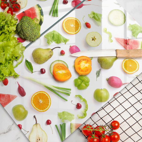 Tampa de parede do fogão a gás Padrão frutas e legumes