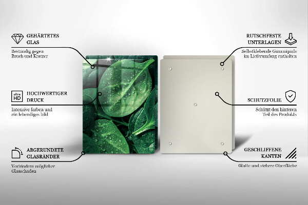 Tampa de parede do fogão a gás Folhas de manjericão