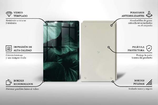 Tampa de parede do fogão a gás Folhas escuras selvagens