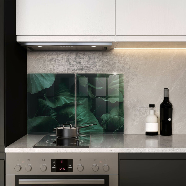 Tampa de parede do fogão a gás Folhas escuras selvagens