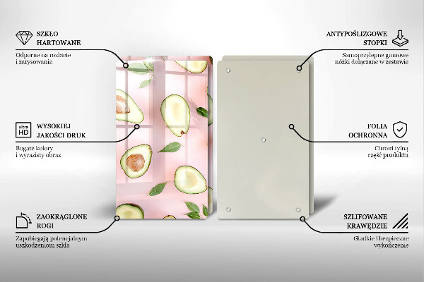 Tampa de parede do fogão a gás Padrão de abacate