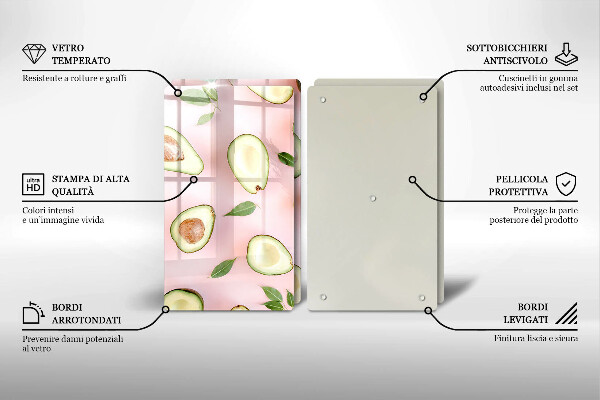 Tampa de parede do fogão a gás Padrão de abacate