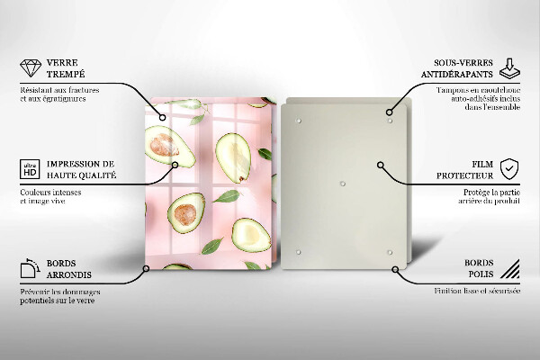Tampa de parede do fogão a gás Padrão de abacate