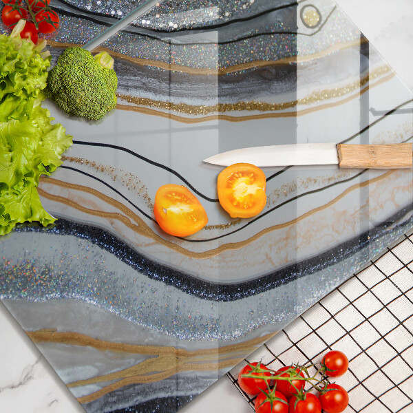 Proteção da parede da cozinha Rocha com ouro