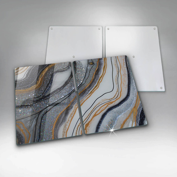 Proteção da parede da cozinha Rocha com ouro