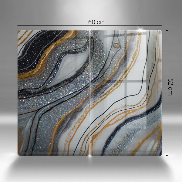 Proteção da parede da cozinha Rocha com ouro