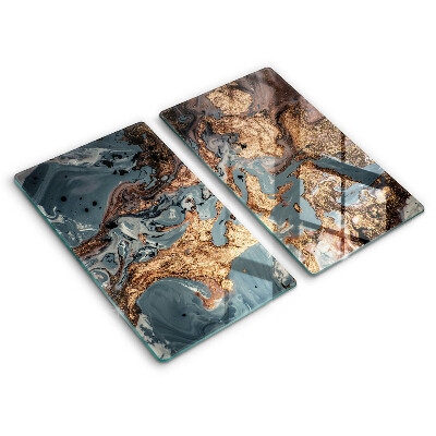 Cobertura de parede para fogão a gás Estrutura dourada da rocha