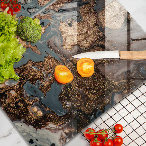 Cobertura de parede para fogão a gás Estrutura dourada da rocha