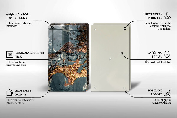 Cobertura de parede para fogão a gás Estrutura dourada da rocha