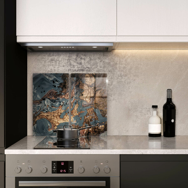 Cobertura de parede para fogão a gás Estrutura dourada da rocha