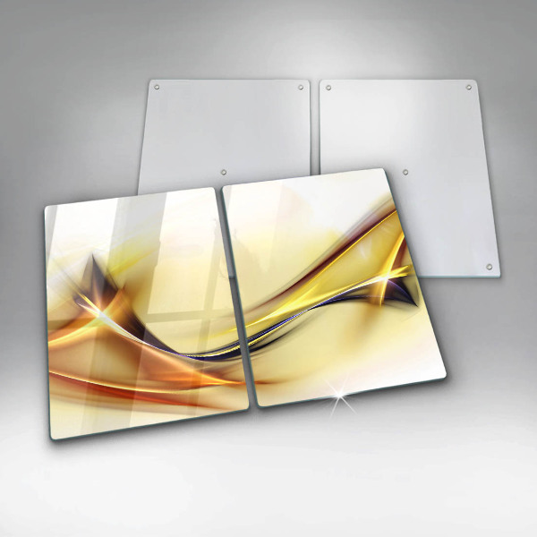 Placa de proteção para o fogão Abstração de linhas de luz