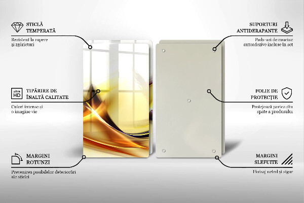 Placa de proteção para o fogão Abstração de linhas de luz