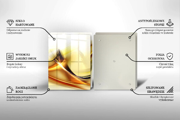 Placa de proteção para o fogão Abstração de linhas de luz