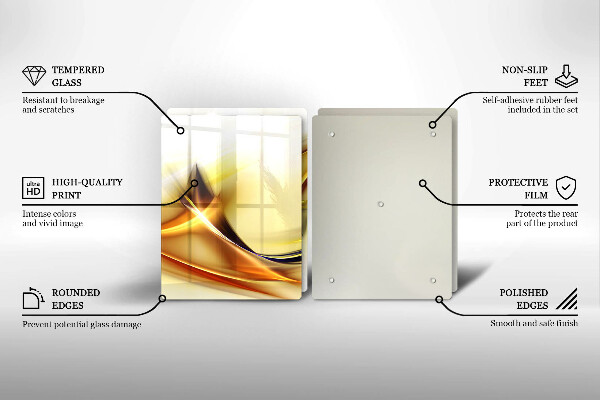 Placa de proteção para o fogão Abstração de linhas de luz