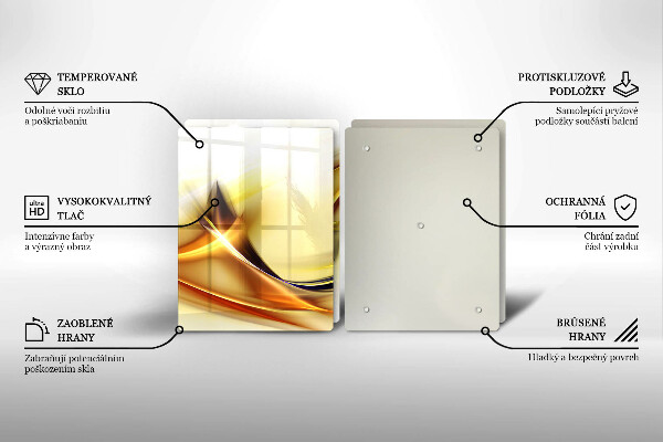Placa de proteção para o fogão Abstração de linhas de luz