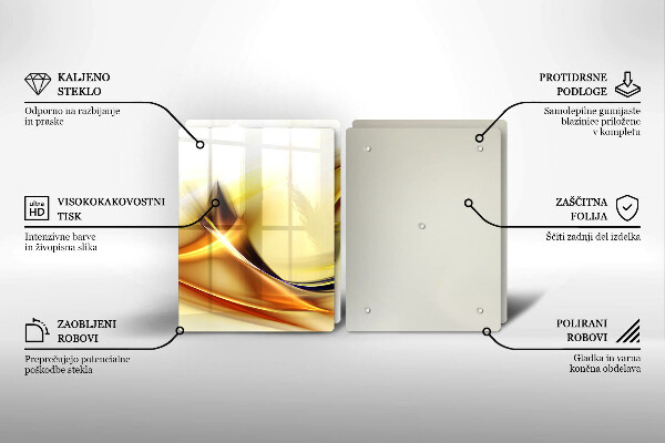 Placa de proteção para o fogão Abstração de linhas de luz