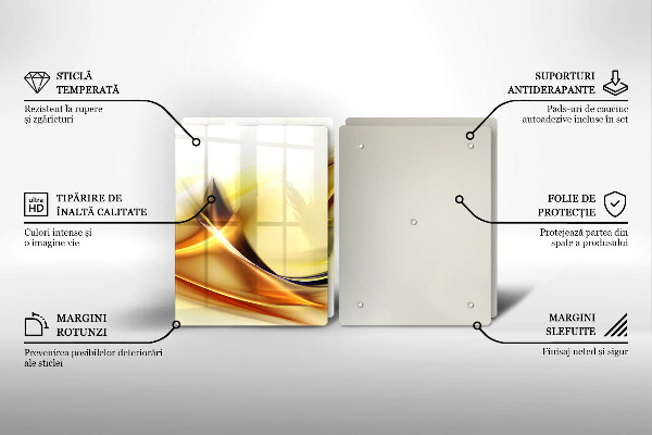 Placa de proteção para o fogão Abstração de linhas de luz