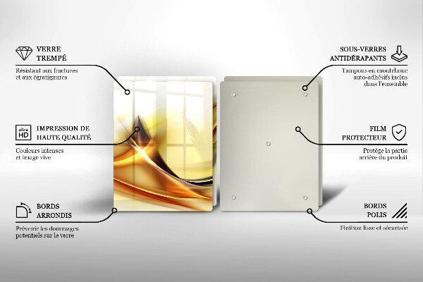 Placa de proteção para o fogão Abstração de linhas de luz