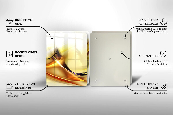 Placa de proteção para o fogão Abstração de linhas de luz