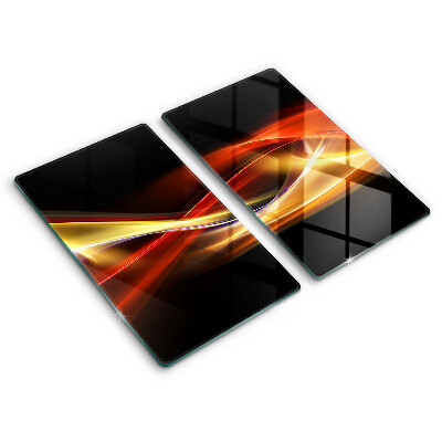 Tampa de parede do fogão a gás Abstração fumo e luz