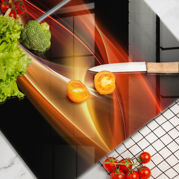 Tampa de parede do fogão a gás Abstração fumo e luz