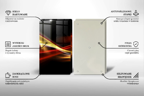 Tampa de parede do fogão a gás Abstração fumo e luz