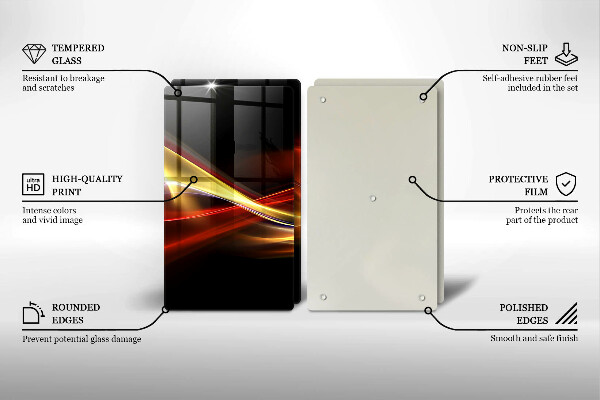 Tampa de parede do fogão a gás Abstração fumo e luz