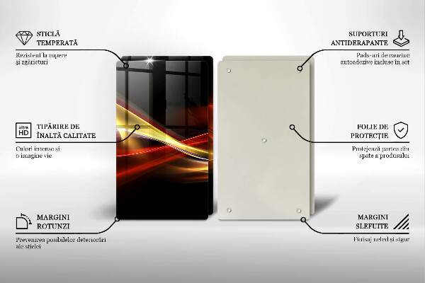 Tampa de parede do fogão a gás Abstração fumo e luz