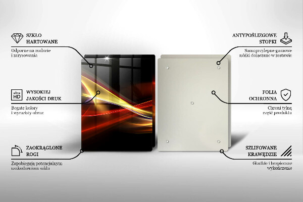 Tampa de parede do fogão a gás Abstração fumo e luz