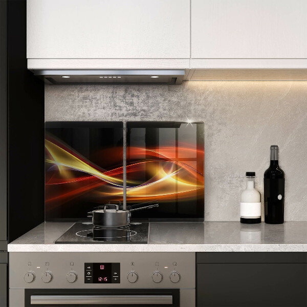 Tampa de parede do fogão a gás Abstração fumo e luz
