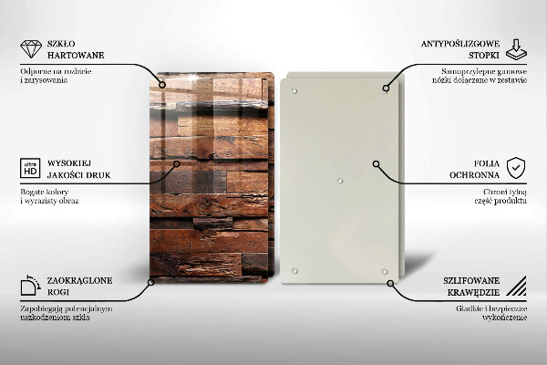 Tampa de parede do fogão a gás Tábuas decorativas de madeira