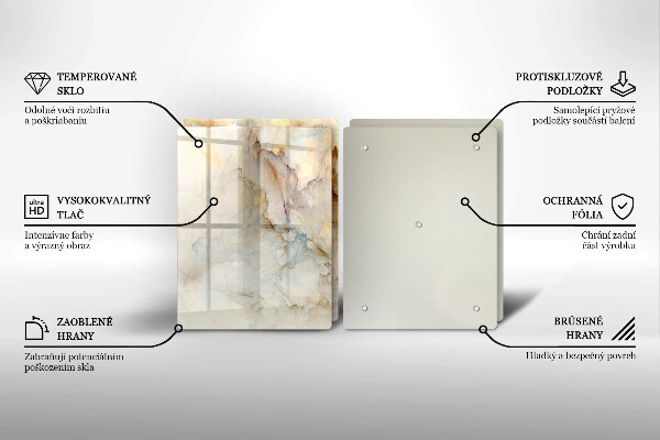 Tampa de parede do fogão a gás Textura mármore com ouro