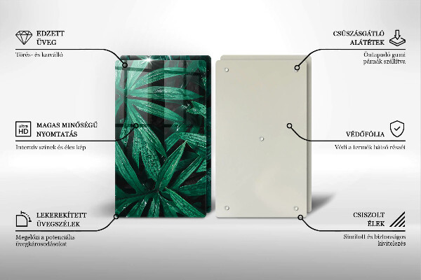 Tampa de parede do fogão a gás Plantas folhas