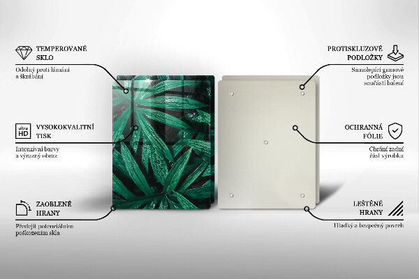 Tampa de parede do fogão a gás Plantas folhas