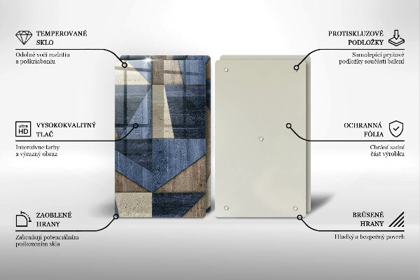 Tampa de parede do fogão a gás Abstração geométrica