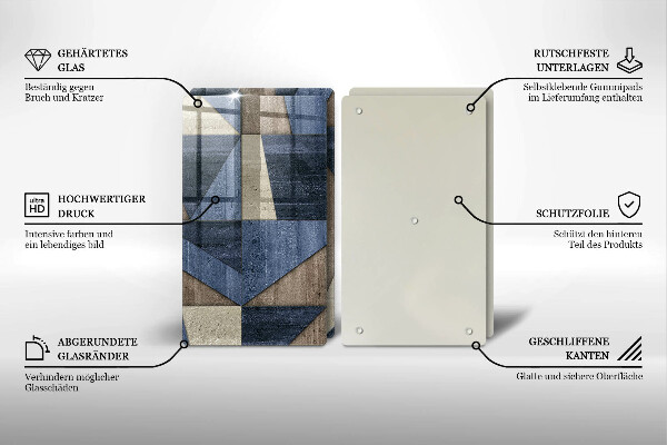 Tampa de parede do fogão a gás Abstração geométrica