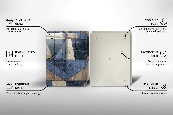 Tampa de parede do fogão a gás Abstração geométrica