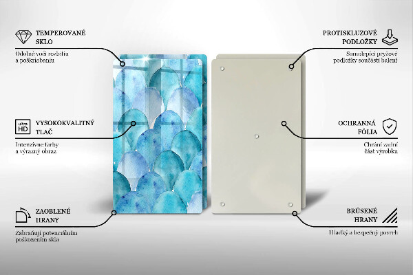 Painel de proteção para cozinhas Casca aquarelada