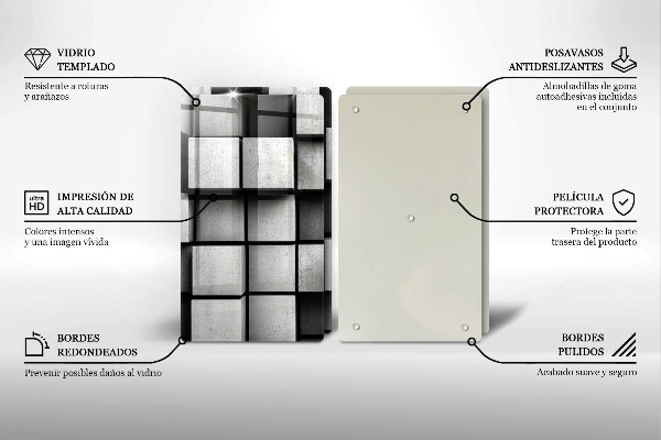 Proteção da parede do fogão a gás Fundo geometria 3D