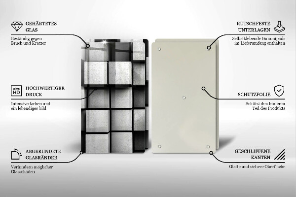 Proteção da parede do fogão a gás Fundo geometria 3D